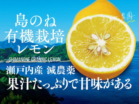 島のね有機栽培レモン【瀬戸内産/栽培期間中農薬不使用/3kg】