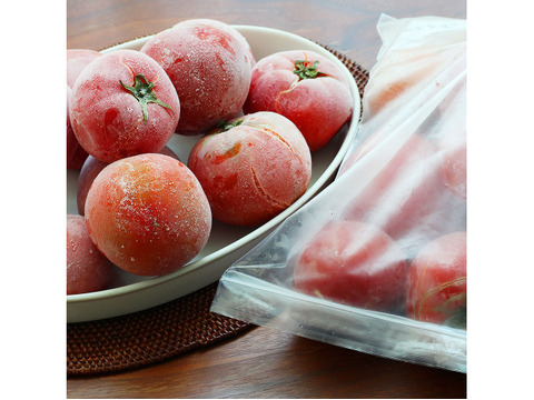 冷凍トマト 4kg（兵庫県産・産地直送）農薬不使用 皮むき不要 スムージー パスタソース 冷やし中華 素麺 ジャム なんでも使えます