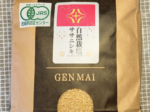 安心な有機JAS認証　自然栽培ササニシキ玄米10㎏