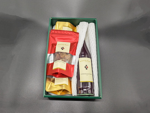 枝付きセミドライぶどう2種（ルージュ１個とシャイン２個）巨峰ジュース中瓶１本★信州の環境にやさしい農産物（長野県認証）