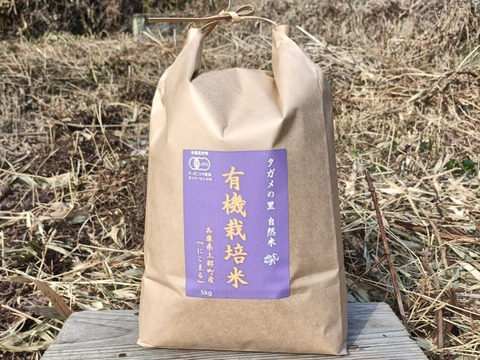 有機JAS認証【農薬不使用「にこまる」白米5kg】コシヒカリを超えた美味しさ 2025年兵庫県産「タガメの里・自然米」