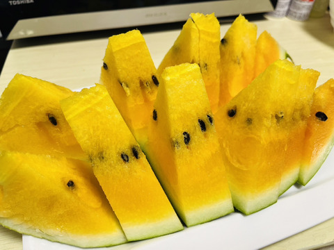 【訳あり】糖度13-15【サマーオレンジ】『大里果樹園のスイカ』2Ｌ-3Ｌ