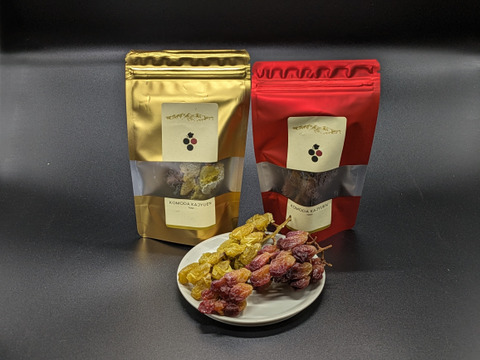 枝付きセミドライぶどう2種（ルージュ１個とシャイン２個）巨峰ジュース中瓶１本★信州の環境にやさしい農産物（長野県認証）