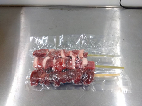 【天然】イノシシ串　BBQやアウトドア、炭火焼で焼くと絶品です