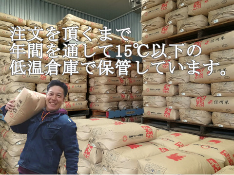 【セット商品】　信州産 農薬不使用米 こしひかり玄米15kg＋ぷちぷち!もち麦(1kg×3袋)