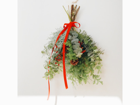 クリスマスのスワッグブーケ