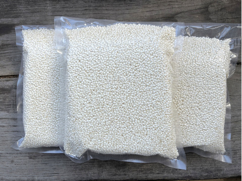 もち米白米・農薬化学肥料不使用『もちひかり』令和７年信州産　真空パック1kg×３