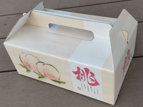 24年6月下旬発送🍑【日川白鳳】大玉厳選・１玉あたり340g～280g（5～6玉入り）合計約1.7kg 手提化粧箱入り