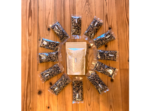 【ゲン担ぎ福袋】めでたい彩り!自然栽培･天日干し!古代米(黒赤緑)ブレンド(100g×12p)+美ら光