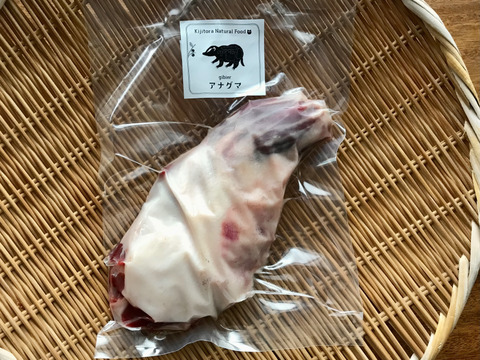 希少✨「アナグマ肉【ウデ（骨付き）】450gブロック」221004-7 フレンチで人気のジビエ！