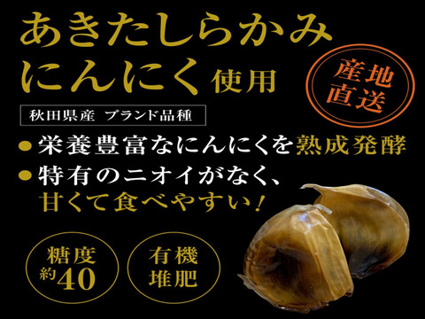 【超！お得セール！！】フルーティな甘み　あきたしらかみ黒にんにく　100ｇ×5袋
