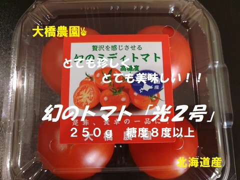 幻のトマト 「光２号」糖度8以上　250ｇ  北海道産