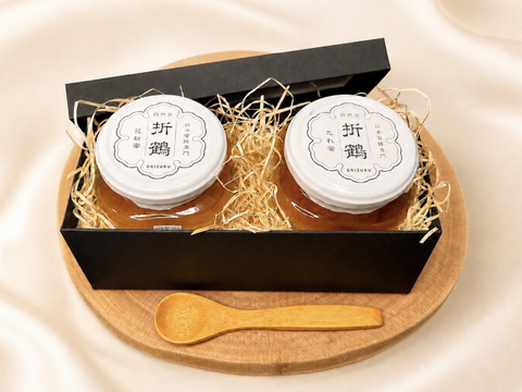 【Keichi】最終の蜂蜜3本　　同梱発送 ギフトBOX】野生日本蜜蜂の蜂蜜【たれ蜜と花粉蜜】110g 2個入り【非