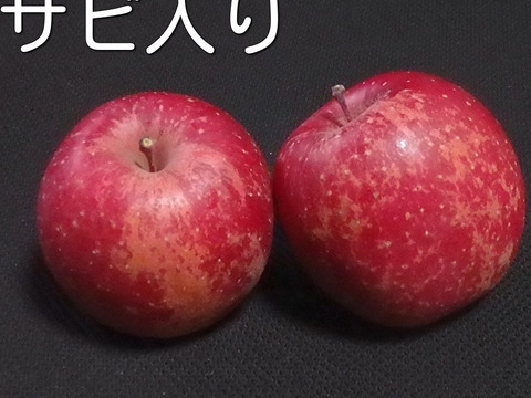 【すぐ出荷OK】葉とらずサンふじ　家庭用B品　3キロ箱（3.2キロぐらい入ります）　JA基準より60％減の低農薬栽培
