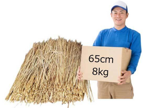 稲わら 藁 農家直売 わら 室内乾燥 長さ65cm 総重量8kg 藁焼き 肥料 園芸資材 家庭菜園 マルチング材