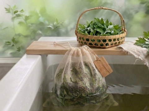 よもぎ生葉🌿30本（30苗）（約200g）以上🌿蓬☆上から15cmの柔らかいヨモギ🌿和ハーブ「ハーブの女王」高いデトックス・冷え性改善、抗酸化作用ビタミンK鉄分クロロフィル☆畑横の人が通らない林