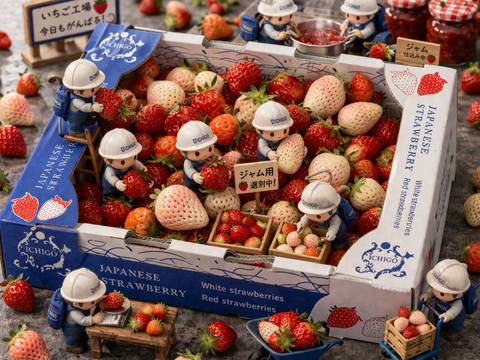 【加工用いちご】たっぷり１箱！ジャム・スムージー用ミックスいちご　３色ミックス　２㎏