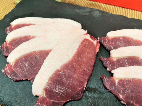 イノシシローススライス肉300ｇ【しつこさのない脂身】甘みのある野生肉　ご家庭で食べやすい！