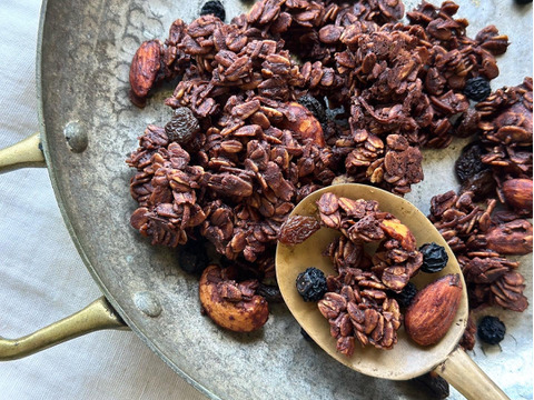 母の日【thank you gift】生姜シロップ＆チョコグラノーラSET “ミニブーケ付き”