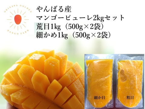 【食べ比べ】世界自然遺産「やんばる産」マンゴーピューレ1kg　フレッシュ感そのままに、超完熟マンゴーをそのまま閉じ込めました。