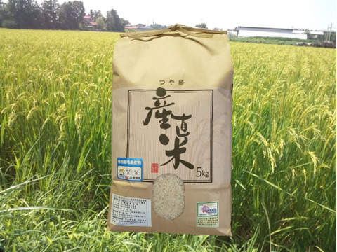 R4【ＥＭ自然農法米】宮城のつや姫　精米５kg　分搗き米対応可能