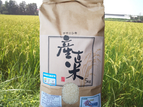 R4【ＥＭ自然農法米】宮城のササニシキ　精米５kg　分搗き米対応可能
