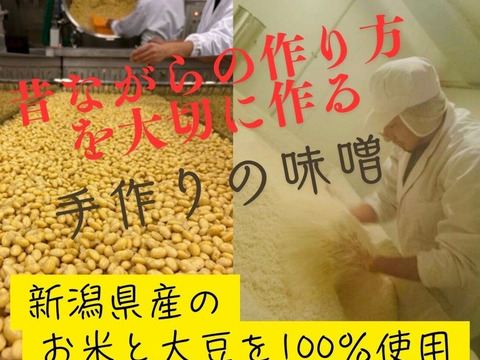 （捌）【美味しい!生味噌4個セット】酵母が生きてる♪新潟県高田農園産の『自家製の糀』で作った『なま味噌』(4kg)