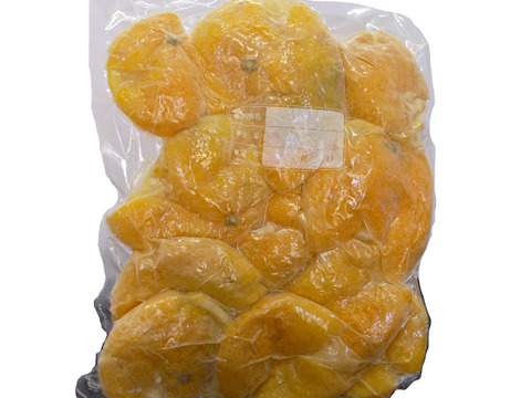 農薬・化学肥料不使用！香り高い徳島産・木頭柚子の果皮【内皮あり（ふさ有り)】たっぷり使える1kg真空パック [要冷凍]5個セット