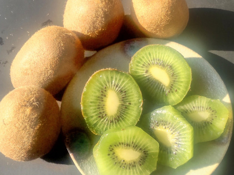 大阪産キウイ（ヘイワード）
みつばちさんのキウイ
未追熟　２kg　Lサイズ  約140g/個　10〜16個位
完熟剤ひと袋付き
美容と健康にダブルサポート💡