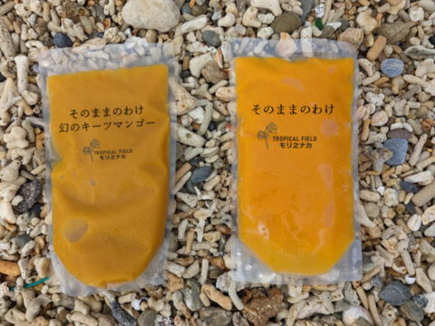 幻のキーツマンゴー、アップルマンゴーの完全無添加ピューレ（冷凍 各500g）、合計1kg