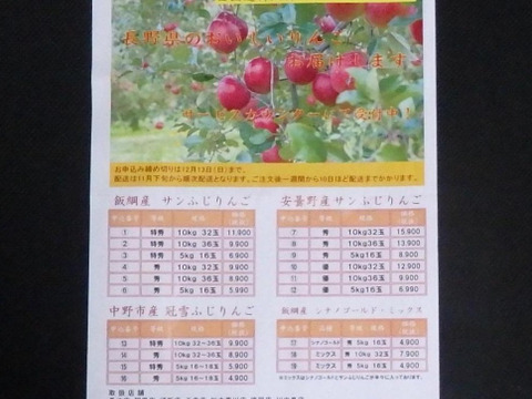 【大切な方へ】贈答用サンふじ5キロ16玉【葉とらず・大玉】JA基準より60％減の低農薬栽培