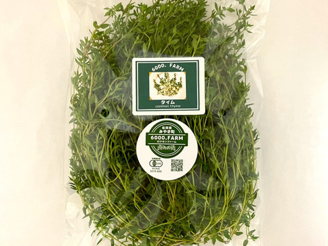 【80サイズまとめ買い用・有機JAS認証】朝採り・タイム　50ｇ