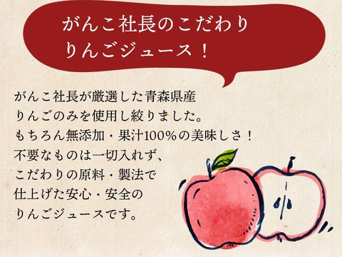 【数量限定】青森県産りんごジュース  1リットル　6本セット