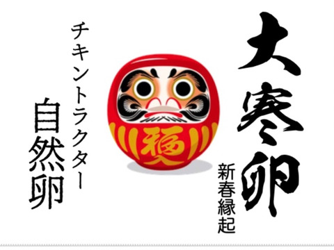 【予約】🎍新春縁起🎌大寒卵・チキントラクター自然卵・12個（６個×２パック）