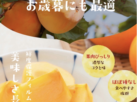 【冬ギフトお歳暮用！】長生き次郎柿『長寿郎』大きい3Lサイズ6玉入り