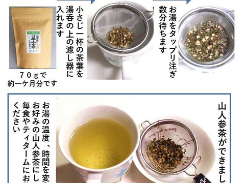 日本山人参（ヒュウガトウキ）の葉・茎の茶葉（お茶出し専用）農薬化学肥料使用なし