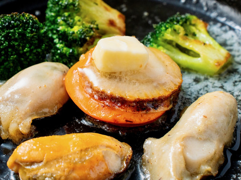 【詰合せ】貝類ミックス　150g×4パック【牡蠣、赤皿貝、ムール貝】