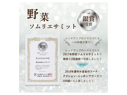 予約1月下旬から順次発送【特別栽培農産物の取得】＼極み／受賞歴３回！ソムリエトマト１.３kg（６玉～１０玉)