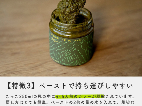 【予約販売：11月中旬】野辺山ほうれん草カレーペースト3個セット