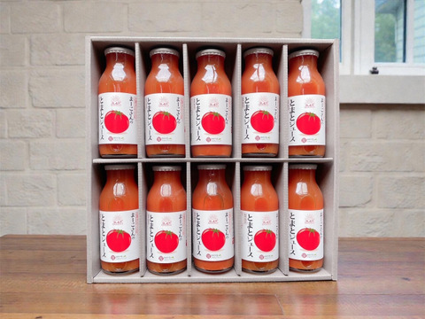 【冬ギフト】旬の時期に採れたミニトマトの100％ジュース（180ml×10）熨斗可