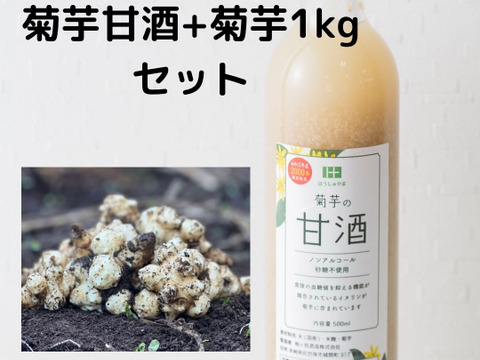 【嬉しいセット！】菊芋入り甘酒(500ml）&菊芋1kg