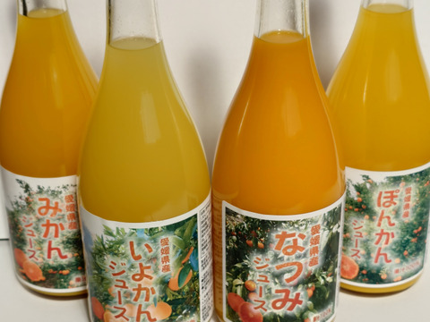 愛媛県産みかんジュース４種詰合わせ（4本）