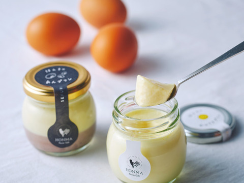 無添加プリン２種4個セット(プレーン2、こしあん2)