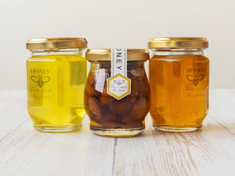 贅沢～にすべて非加熱！はちみつ2種＋アーモンドはちみつ漬けセット