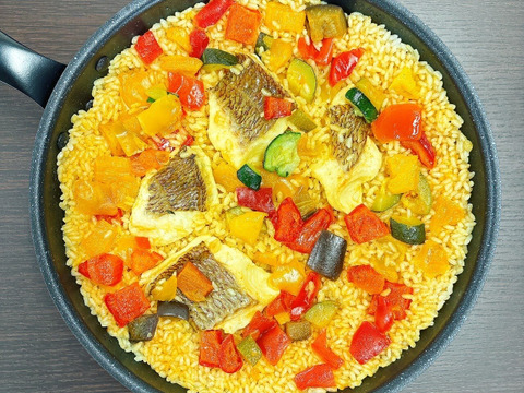 炊飯器で簡単調理🍲✨みやび鯛【鯛deパエリア3P】カット🔪野菜と鯛がゴロゴロ🎶解凍不要！