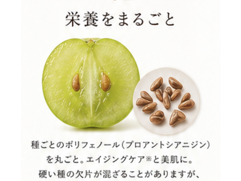完熟ぶどうそのままスムージー 200g(冷凍)/クイーンニーナ&シャインマスカット※信州の環境にやさしい農産物認証