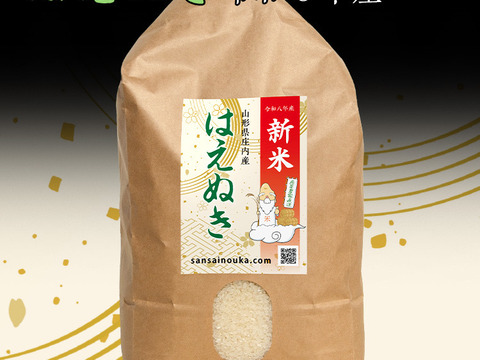 【新米】はえぬき10キロ白米さっぱり食感！！