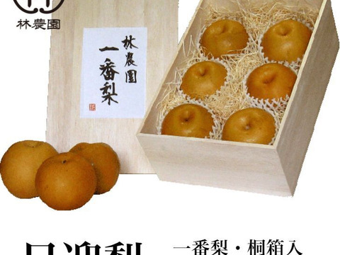 〈一番梨　日迎〉　林農園オリジナル品種　約3kg桐箱入 【ギフト・熨斗対応】【冬ギフト】