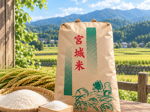 令和8年産 新米！丸森町棚田栽培「にじのきらめき」玄米30kg：宮城県産
