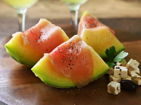 「外まで甘い」1玉箱入り高糖度マスクメロン